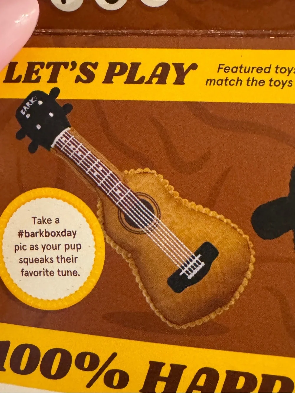 Bark ‘Awoo-stic Guitar’ Plush Tug Dog Toy